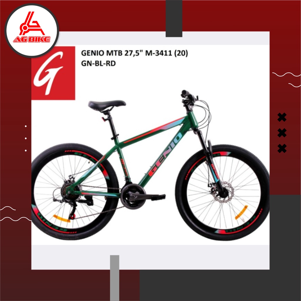 SEPEDA GUNUNG 27.5 INCH MTB GENIO M-3411 M3411 M 3411 by United Bike