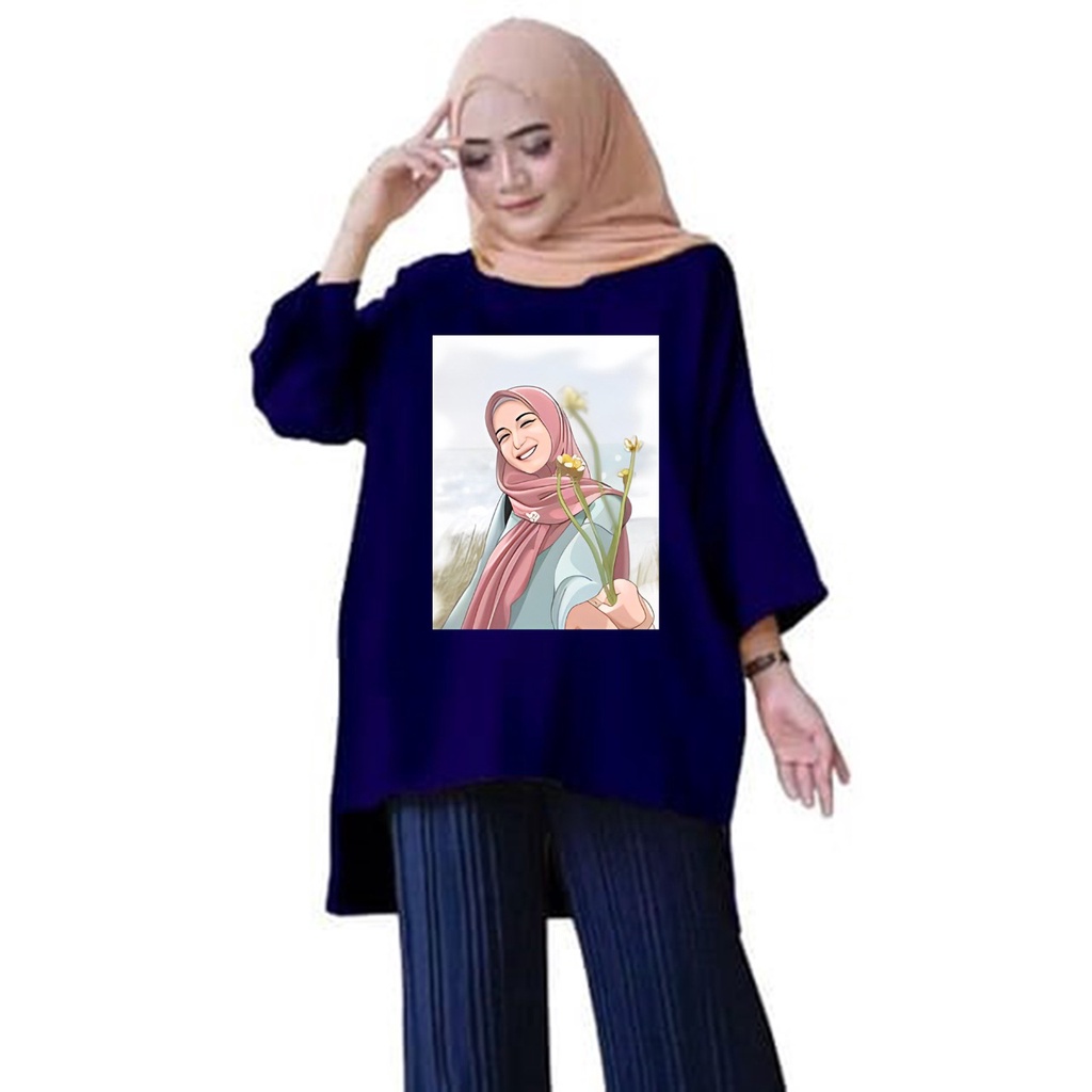 GSC - Long Tunik ANIME 020 / Tunik wanita dewasa / tunik jumbo / kaos tunik terbaru