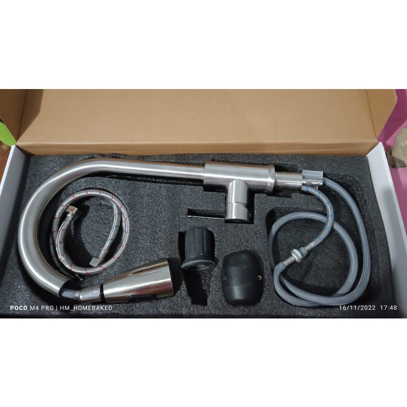 kran sink meja tarik panas dingin