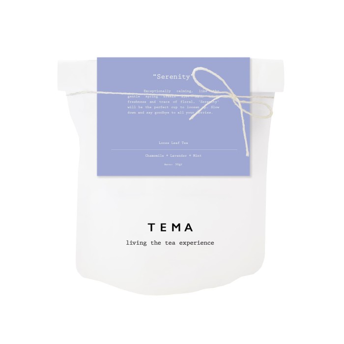

TEMA TEA LARGE POUCH - SERENITY / CHAMOMILE LAVENDER TEA - 30GR