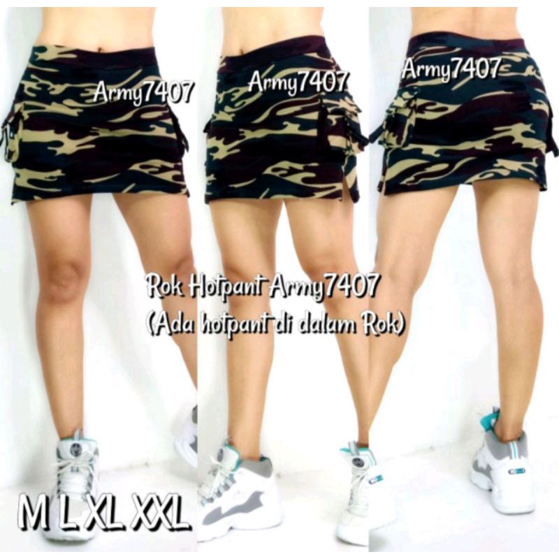 ROK CELANA ARMY - ROK SENAM HOTPANT ARMY - ROK SENAM MURAH - ROK ZUMBA