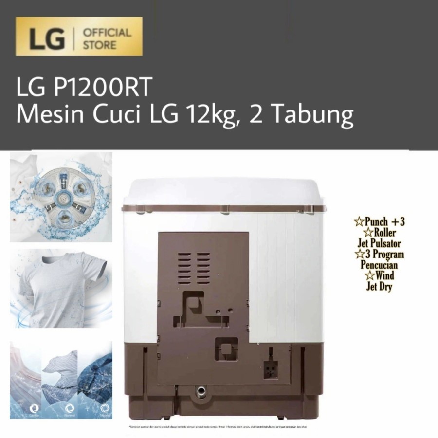 MESIN CUCI LG 2 TABUNG P1200RT / P 1200RT