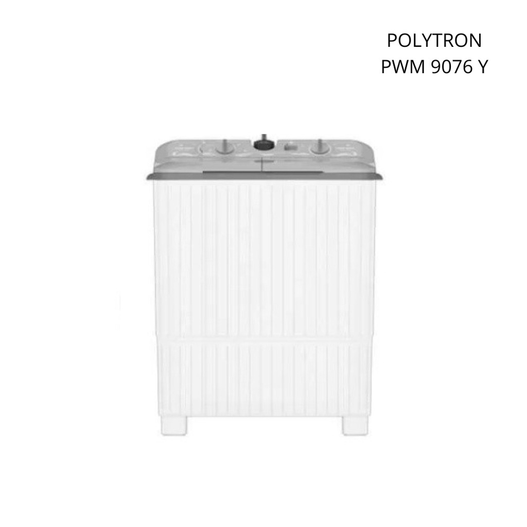 Mesin Cuci Polytron 2 Tabung PWM 9076 9kg Y