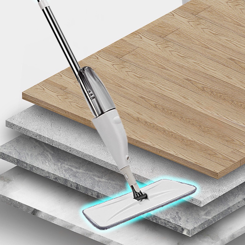 Alat Pel dispenser Semprot Otomatis pengepel dengan tabung air semprot model terbaru Pel Praktis tanpa ember Water Spray Mop Light Weight 360 Rotating Rod Clean Tool for smart Home