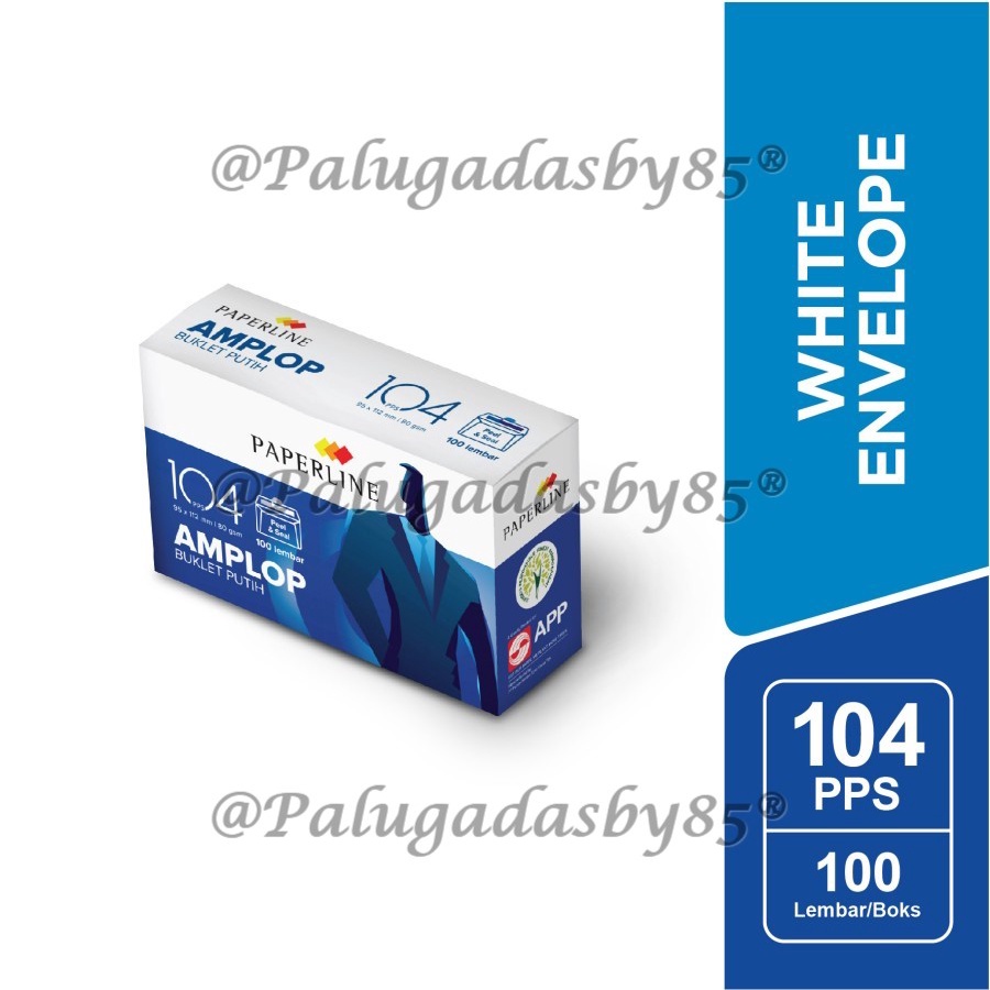 

Amplop PAPERLINE 104 Perekat (1 Pak isi 100 Lembar) Ukuran 9.5 x 15.2 cm / Amplop Paperline 104 PPS / Paperline Amplop 104 / Amplop Putih Polos Paperline