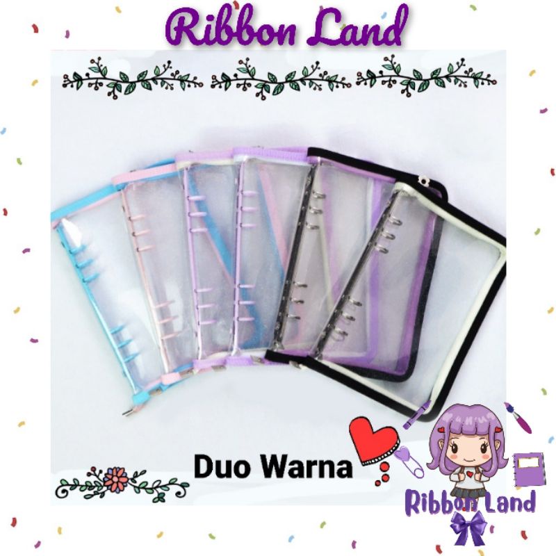 

A5 Binder DUO WARNA Model Zipper Resleting PVC Glitter