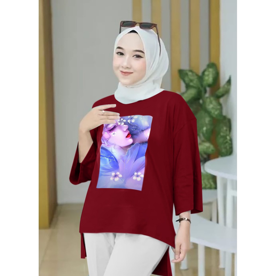 BAJU ATASAN TUNIK NEW MUSLIMAH PRINCES JUMBO XXL~TERBARU BAJU OVERSIZE WANITA KEREN MASA KINI DAN TERLARIS