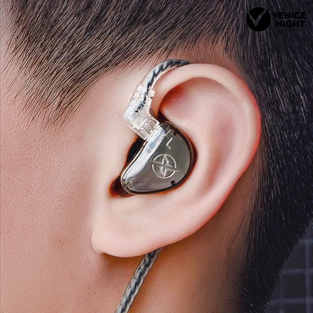 (VNEP) (Berkabel) Earphone Stereo Surround Music Game Calling Function Heavy Bass Noise Cancelling Earbud In-ear Sport Earphones for Mobile Phone