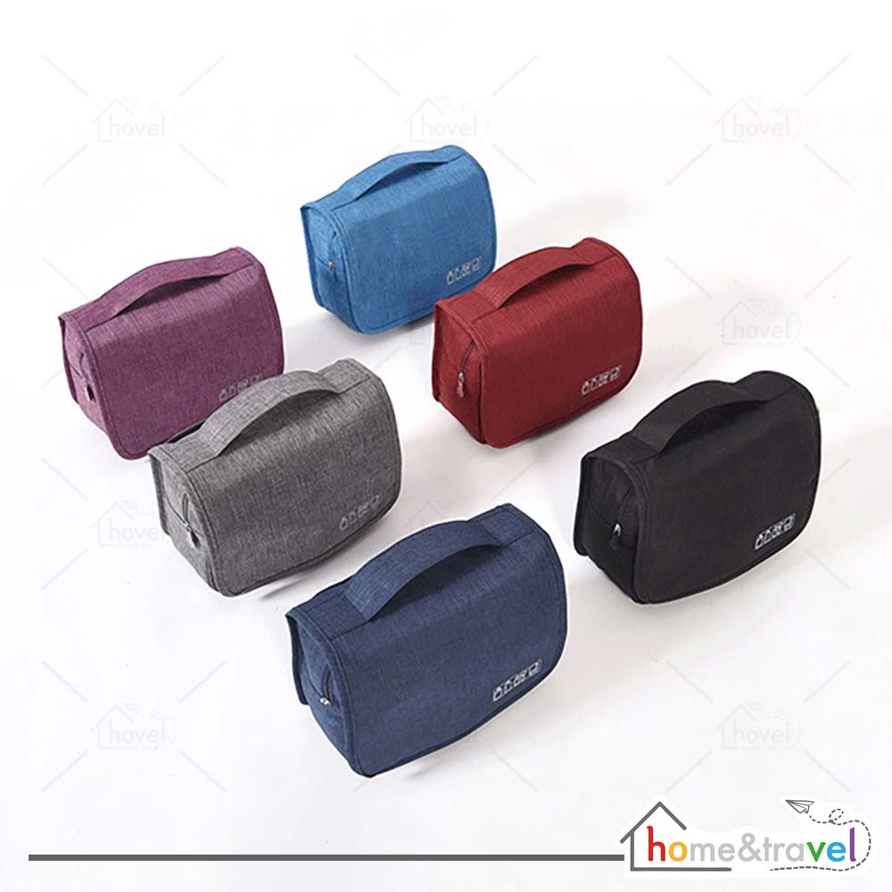 HOVELSHOP Tas Alat Mandi dan Kosmetik Korean Travel Hook Bag Pouch Penyimpanan Gantung Portable