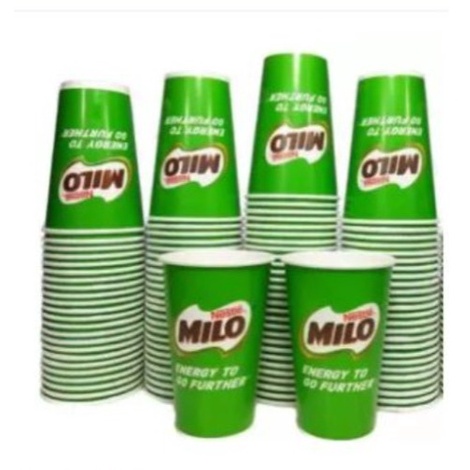 CUP PAPER / Cup Milo Hot 8oz tanpa tutup isi 50pcs