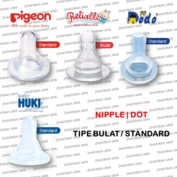 ❤ZJ❤ Pigeon Silicon Nipple Standard ukuran S M L Dot Bayi Pigeon Silicon Standard ukuran S M L