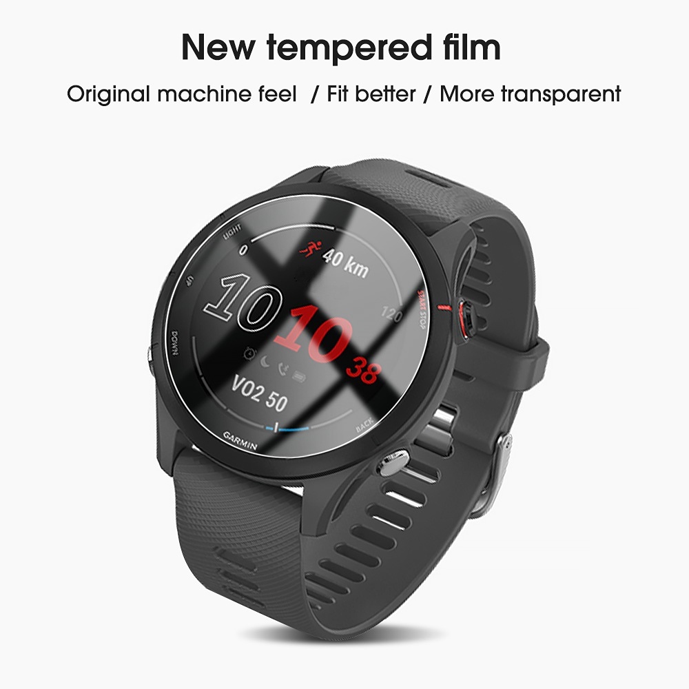 Tempered Glass Pelindung Layar Smartwatch Garmin Forerunner 255 Full Cover Anti Gores