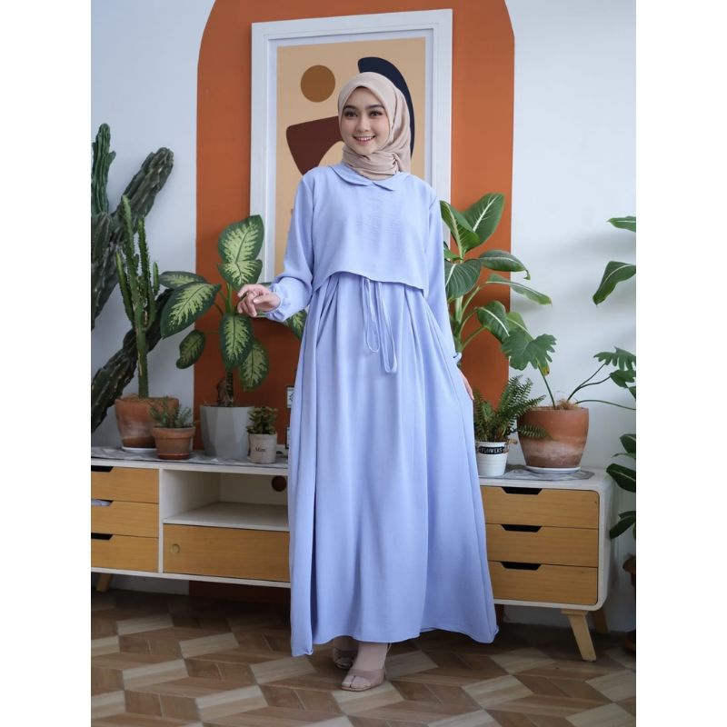 NOREEN crincke air flow  ukuran S M L XL , FASHION MUSLIM WANITA kekinian ,gamis remaja terbaru ,terlaris termurah,gamis kondangan,zayyra maxi  ukuran jumbo