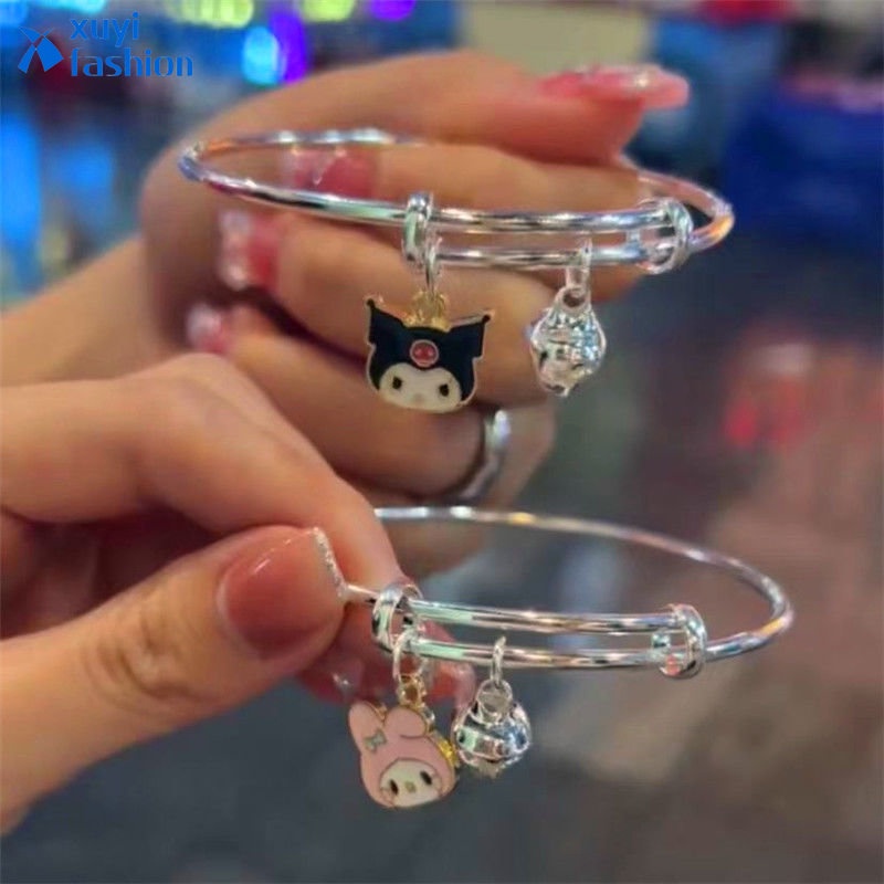 Gelang Tangan Silver Motif Anime Lucu Untuk Wanita