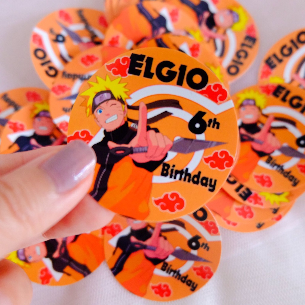 

Naruto Sticker Birthday / Tumpeng / Pudding / Souvenir / Sticker Bento Ulang Tahun