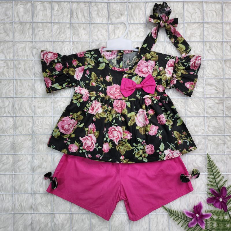 Baju bayi perempuan stelan celana baby girl