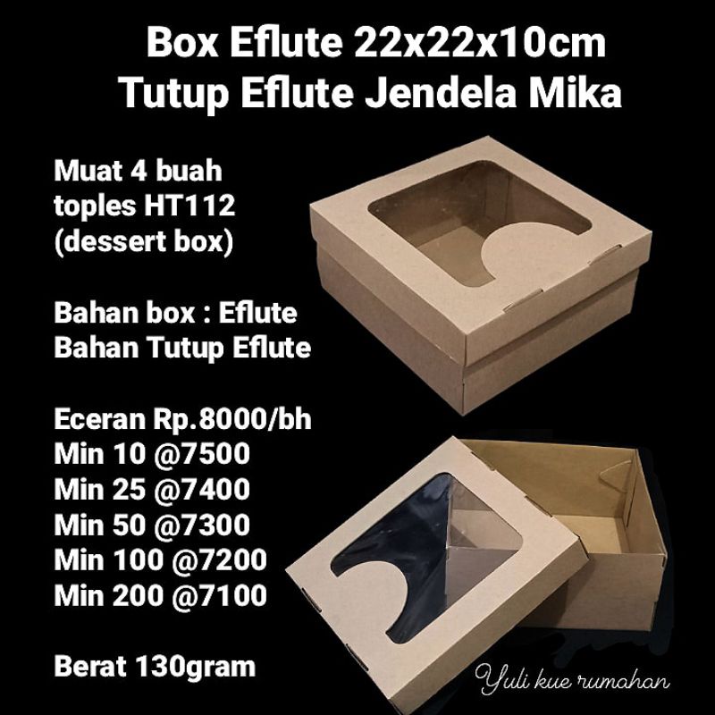 

Box Eflute 22x22x10cm Tutup Eflute Jendela Oval