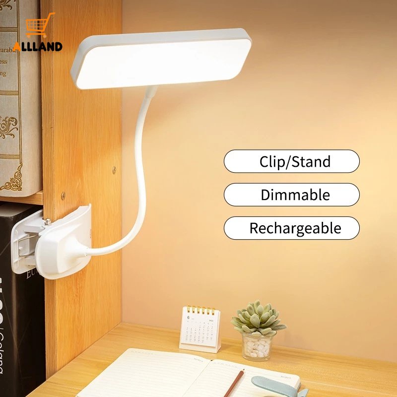 1pc Lampu Meja LED Portable Tenaga USB Dengan 3 Mode Keredupan Bisa Disetel 360 °