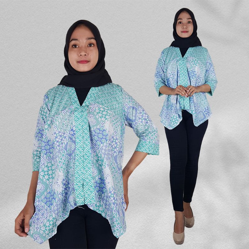 Blus Batik soft Model Kartini- Naira Batik