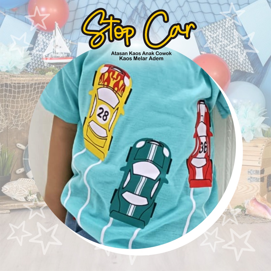 Atasan Kaos Anak Laki-Laki Three Cars CKids