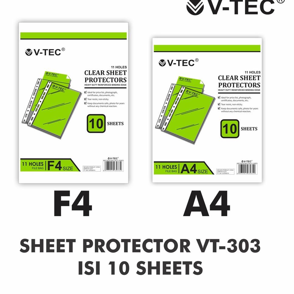 

Terlaris V Tec sheet protector pelindung A4 / F4 ⇖