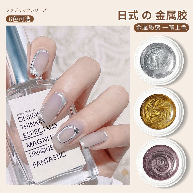 NEW Metal Gel Liner Japanese Nailart Gaya Jepang / Metal Gel Painting Gel Liner