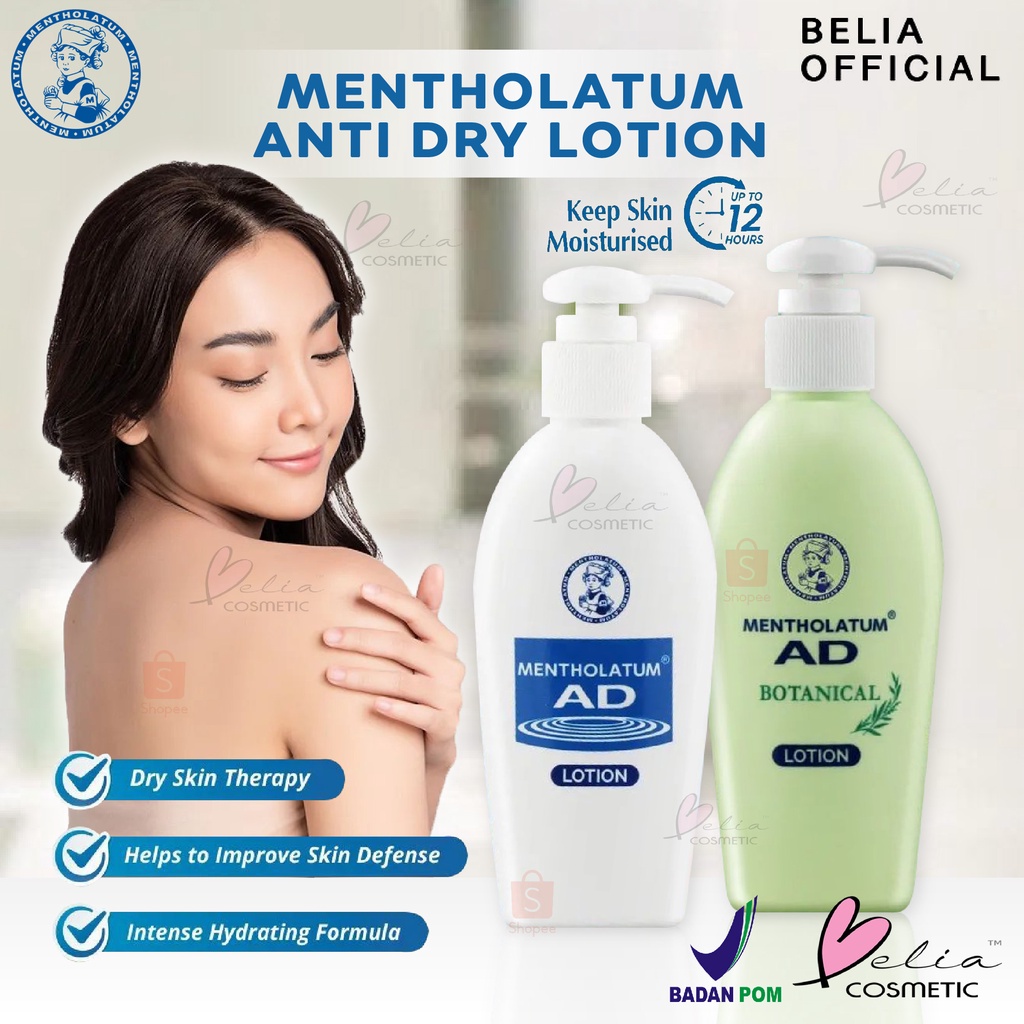 ❤ BELIA ❤ MENTHOLATUM AD Lotion 150g | Anti Dry Lotion | Soothing Lotion | Lotion Untuk kulit kering | Lotion | No Sticky | BPOM Rohto