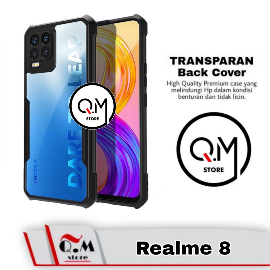 Case Realme 8 Shockproof Transparent Armor Casing Pelindung Back Cover