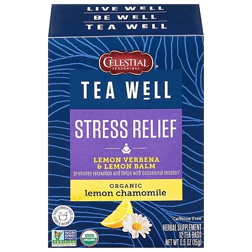 

Celestial Seasonings Tea Well Stress Relief Lemon Chamomile 12 x 1.25 Gram