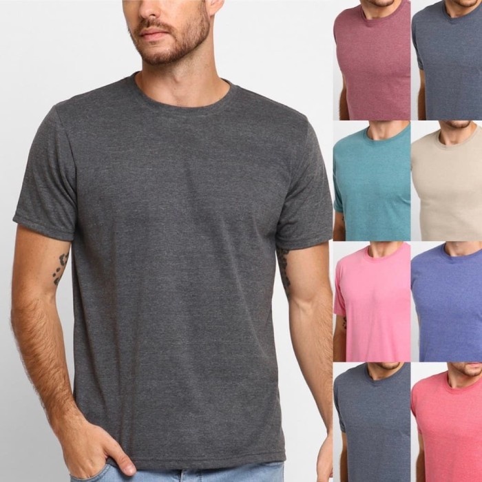 KAOS POLOS PRIA MISTY TWOTONE KAOS TANGAN PENDEK COTTON COMBED DISTRO PRIA WANITA PREMIUM