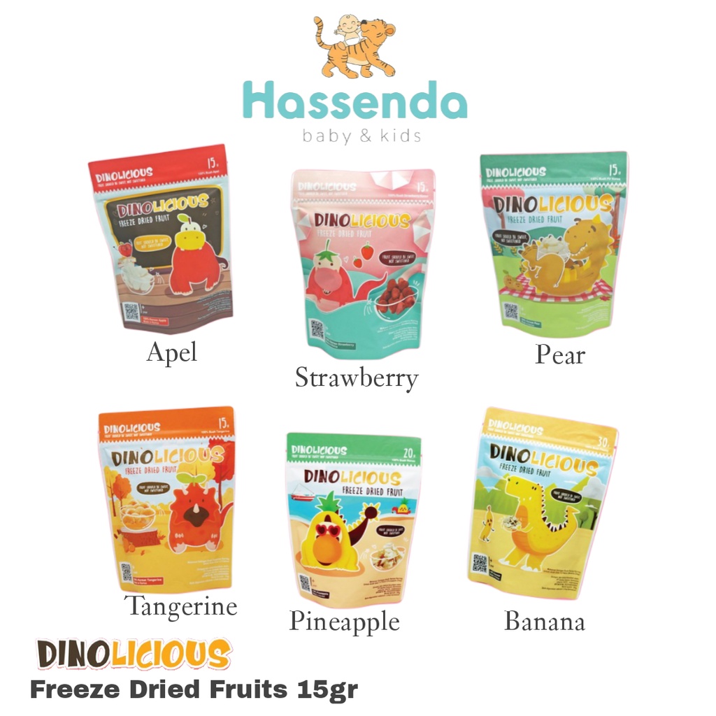 Dinolicious Freeze Dried Fruits 15gr / Camilan Buah Anak 1 Tahun+