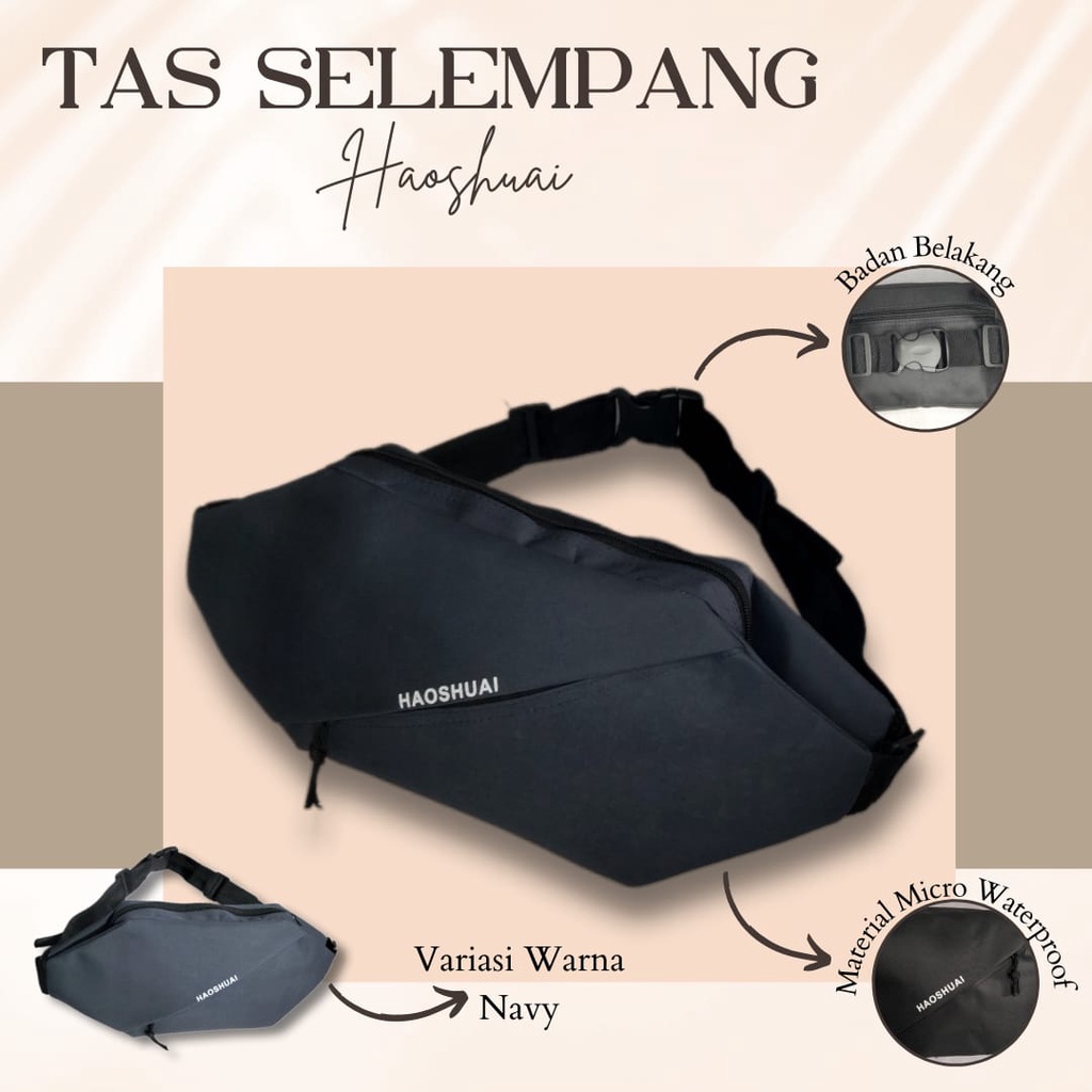 WAISTBAG PRIA | TAS SELEMPANG HAOSH | KOREAN STYLE TAS