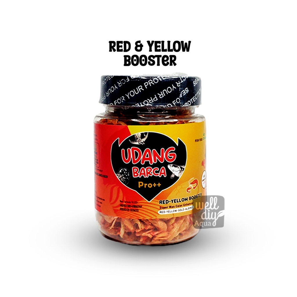 Udang Kering Pakan Ikan Channa EL BARCA Feed Pro++ [RED-YELLOW BOOSTER] - 30 gr