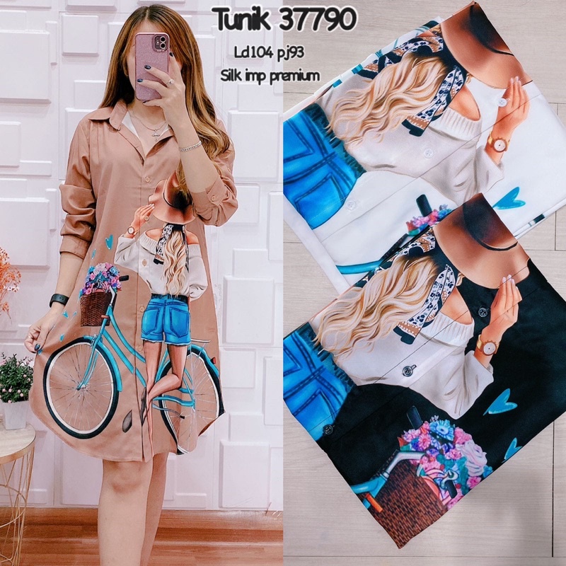 Tunik cantik woolpeach import