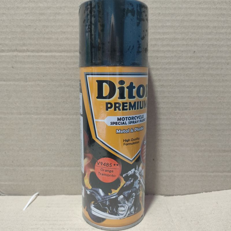 Pilok Cat Diton Premium Paket Lengkap 3 Kaleng Orange Tramonto Oren V9485 Primer Grey 9120 Clear Gloss 9128 400cc Pilok Paketan Cat Semprot Special Spray Paint