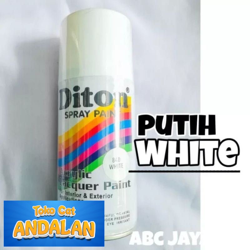 

Diton White 840 / Cat Semprot Putih 300ml Pilok Pylox Pilox Mengkilap Kilap Gloss Glossy