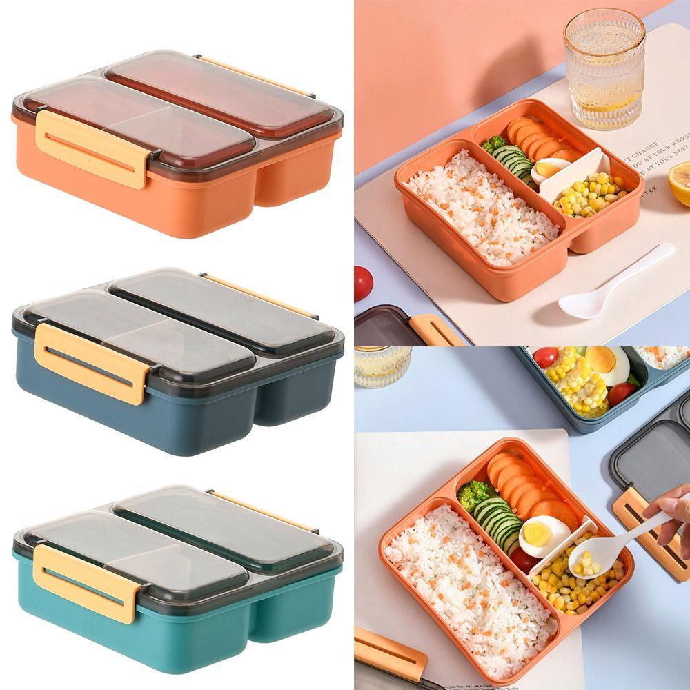 R-FLOWER Lunch Box Portable Microwavable Untuk Pelajar Pekerja Kantor Wadah Makanan