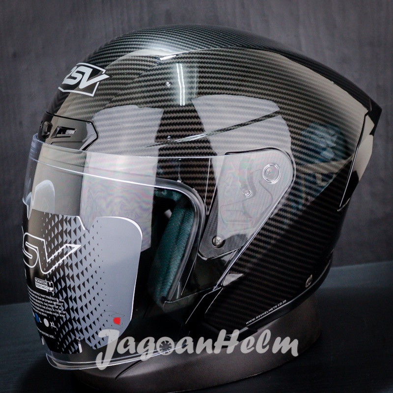 HELM HALF FACE RSV NEW WINDTAIL 2.0 CARBON GLOSSY
