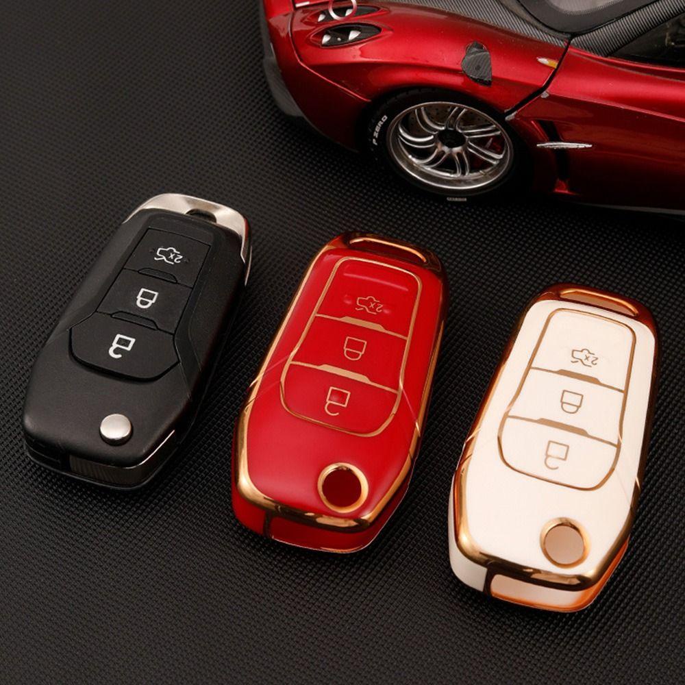 Top Remote Key Case Soft TPU Aksesoris Mobil Skin Key Fob Cover