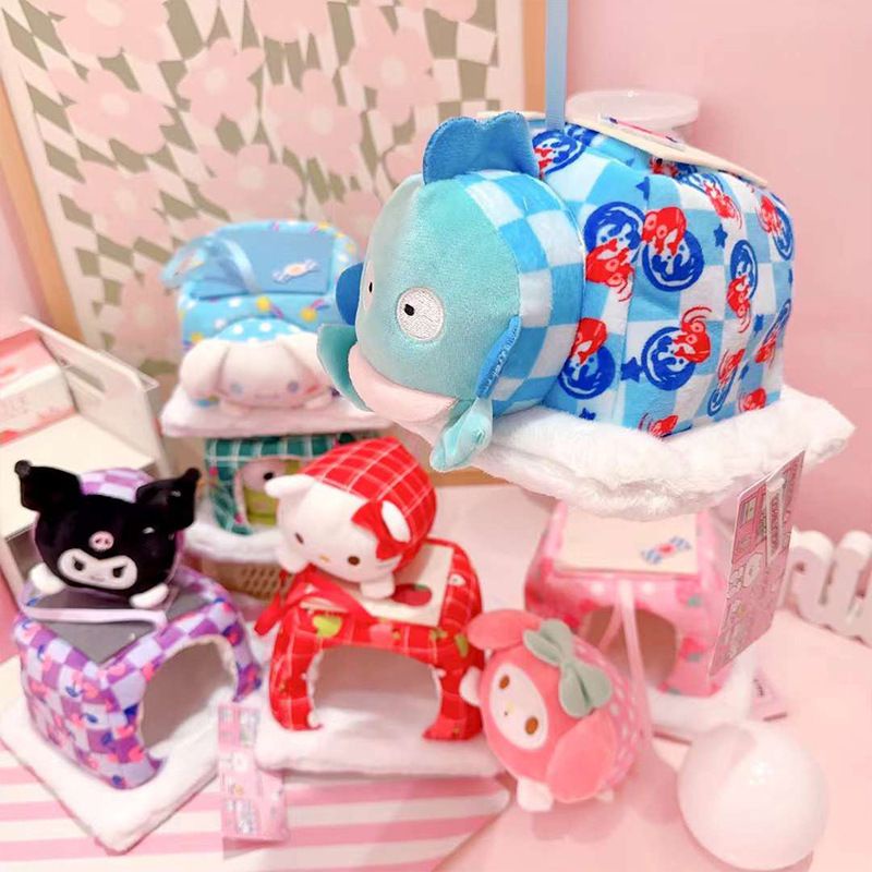 MAINAN BONEKA MELODY KUROMI CINNAMOROLL KEROPPI HELLO KITTY HANGYODON RUMAH IMPOR