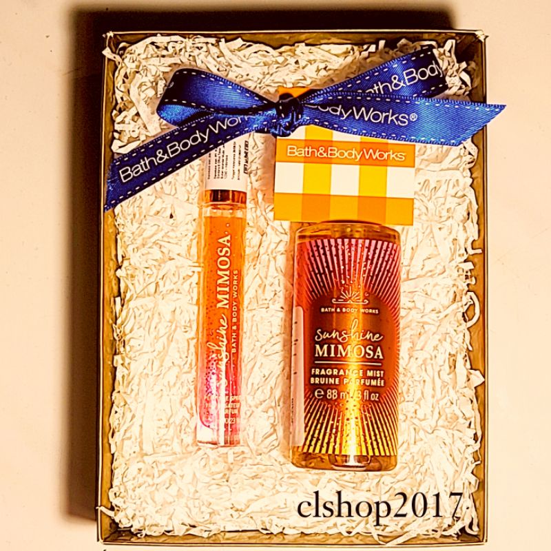 BBW SUNSHINE MIMOSA GIFT SET PAKET BATH &amp; BODY WORKS