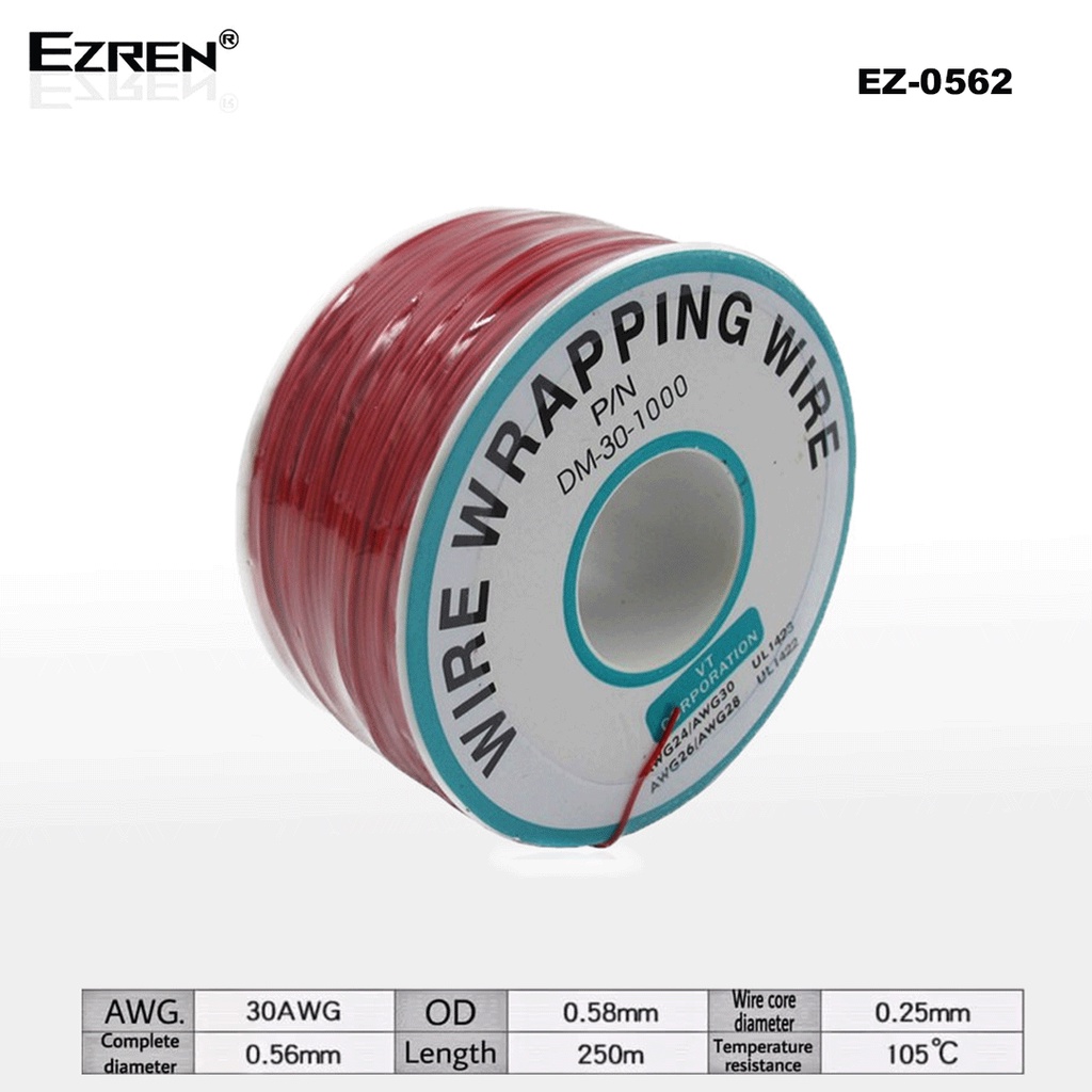 Ezren EZ-0562 Wire Wrapping Kawat Jumper Kabel PCB Breadboard Wrapping - Merah