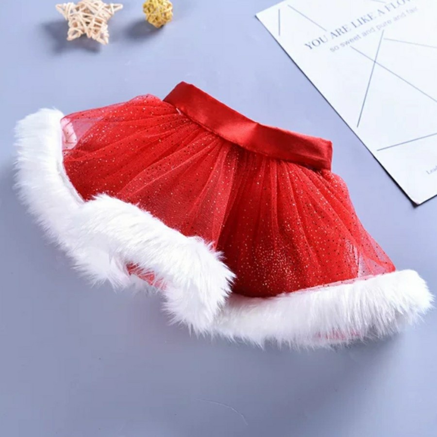 Baby girl Santa costume set Baby christmas costume Santa tutu skirt