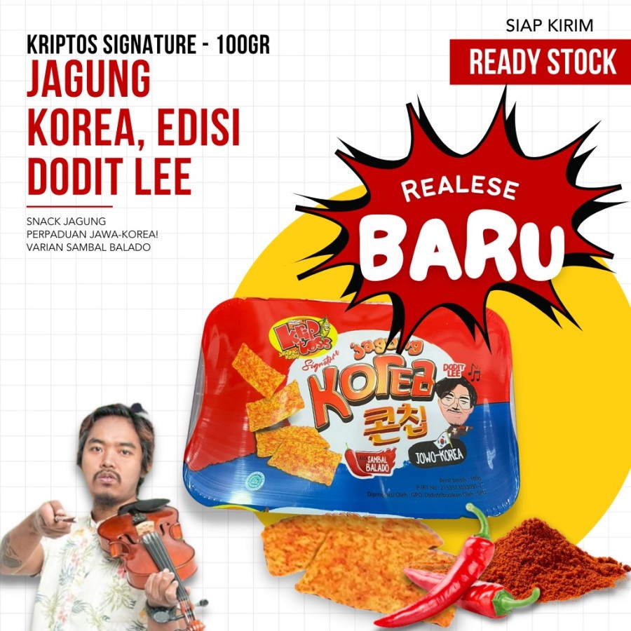 Kriptos Signature - Jagung Korea, Edisi Dodit Lee 100 gr sambalado / spichy beef