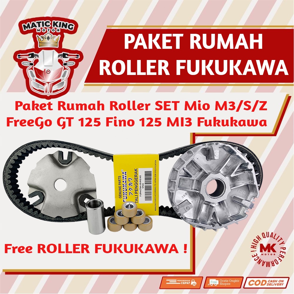 Paket Kirian Rumah Roller Vanbelt Yamaha Mio M3 GT Freego Fino X Ride Z S 125cc Fukukawa