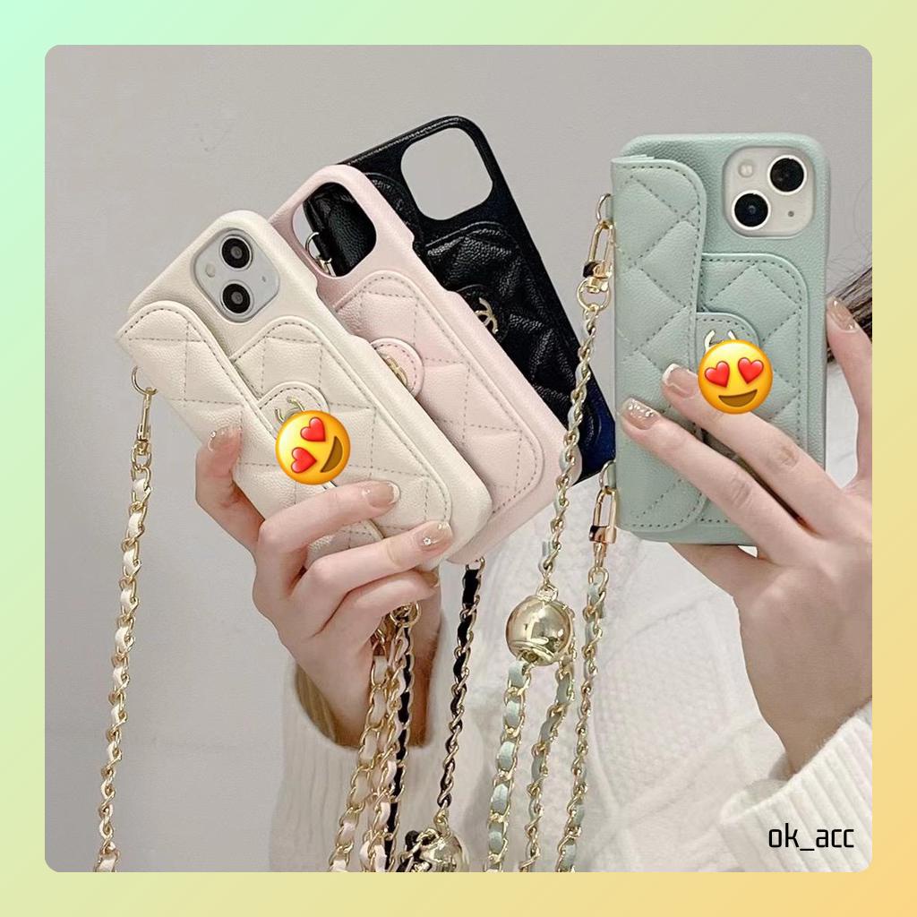 Casing Tali Chain Rantai cantik Korean FH27 For Iphone 12 13 14 Pro max Plus 14+ 14Plus