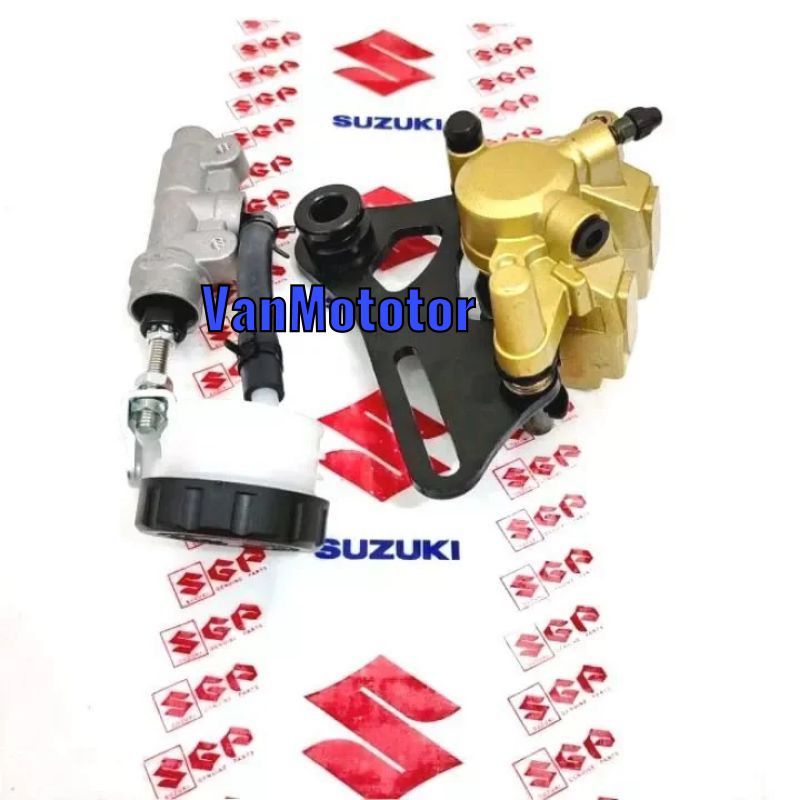 KALIPER BELAKANG SET MASTER REM SATRIA FU 150 SUZUKI PALA BABI BELAKANG SET BREKET SUNTIKAN