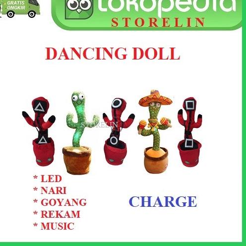 Mainan Kaktus Goyang Gerak Joget Bisa Ngomong Bicara Rekam Dancing