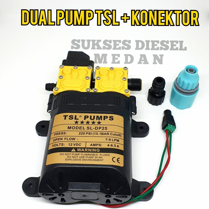 Dinamo Sprayer Pompa Air DC 12V Volt Mesin Cuci Motor AC DOUBLE PUMP