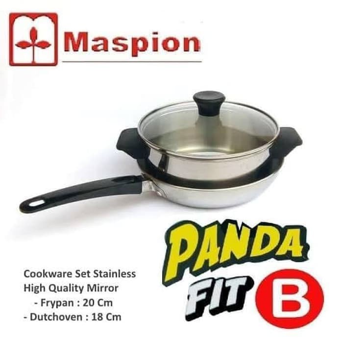 Panci Set Dutch Oven Stainless Steel Maspion Panda FIT B
